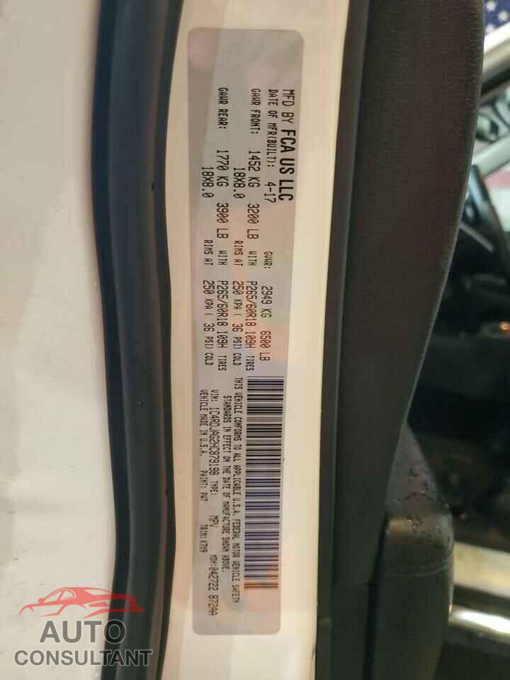 DODGE DURANGO 2017 - 1C4RDJAG2HC879198