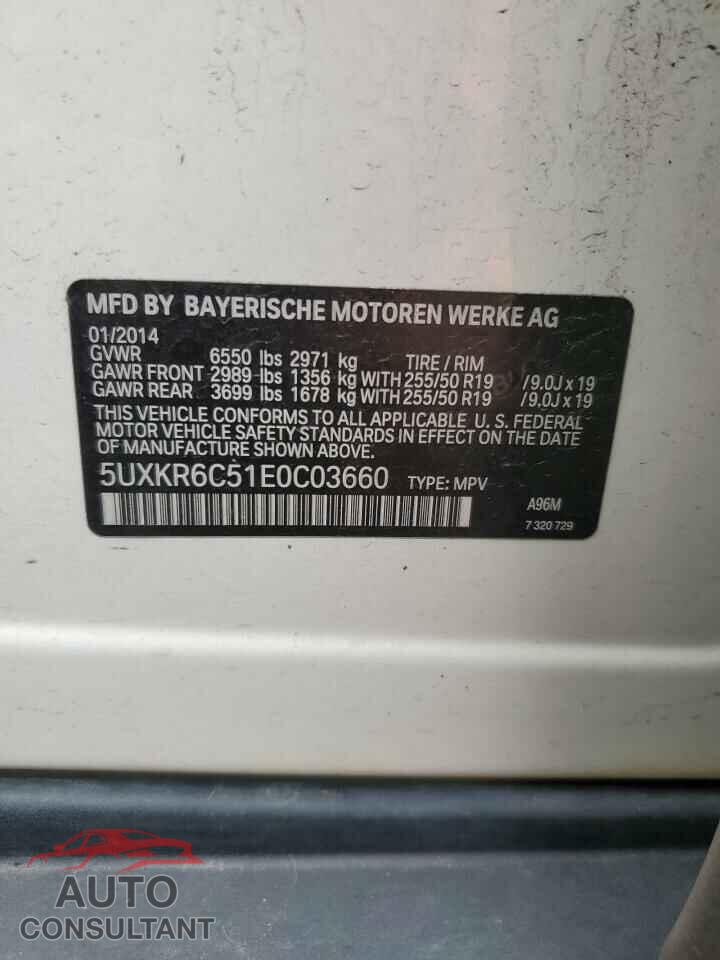 BMW X5 2014 - 5UXKR6C51E0C03660