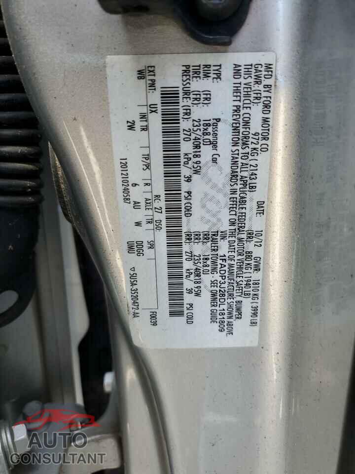 FORD FOCUS 2013 - 1FADP3J28DL181809