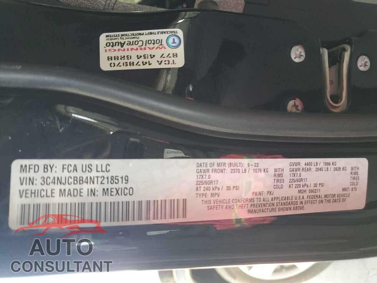 JEEP COMPASS 2022 - 3C4NJCBB4NT218519
