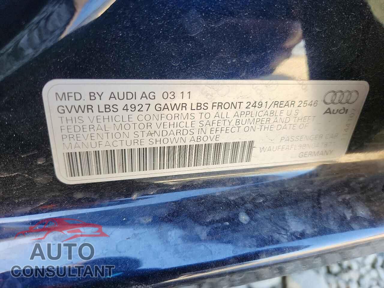 AUDI A4 2011 - WAUFFAFL9BN047871