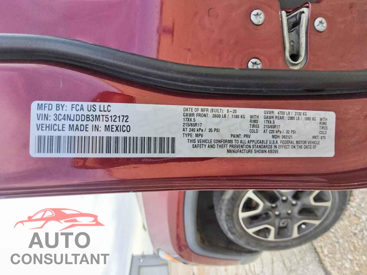 JEEP COMPASS 2021 - 3C4NJDDB3MT512172