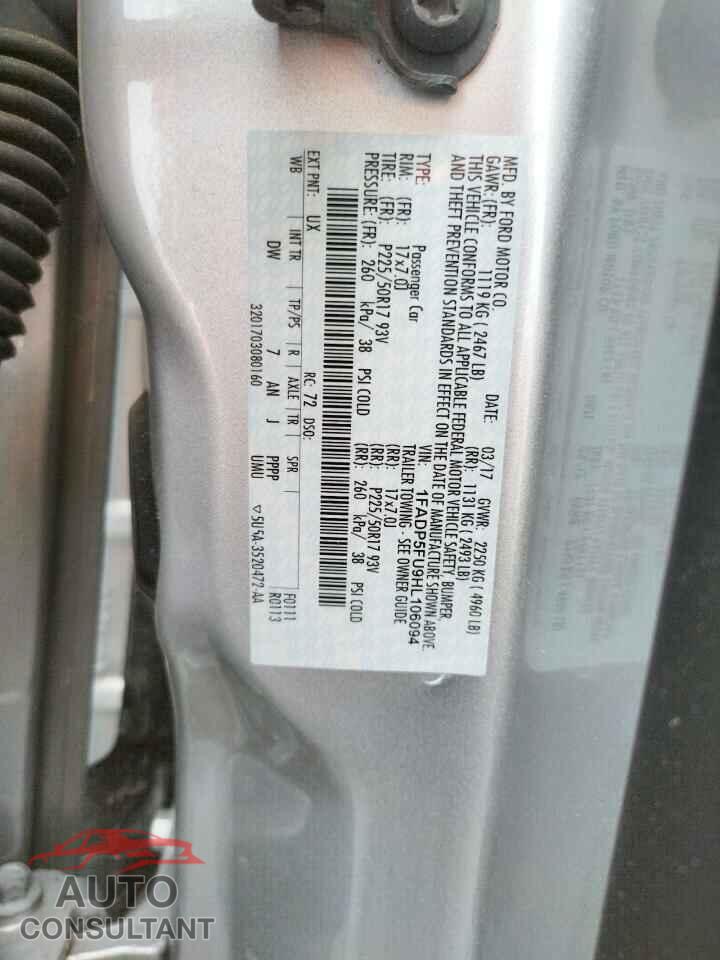 FORD CMAX 2017 - 1FADP5FU9HL106094