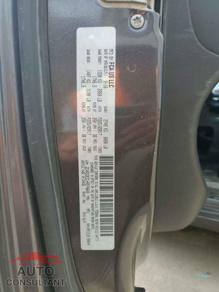 DODGE CARAVAN 2017 - 2C4RDGEG1HR574649
