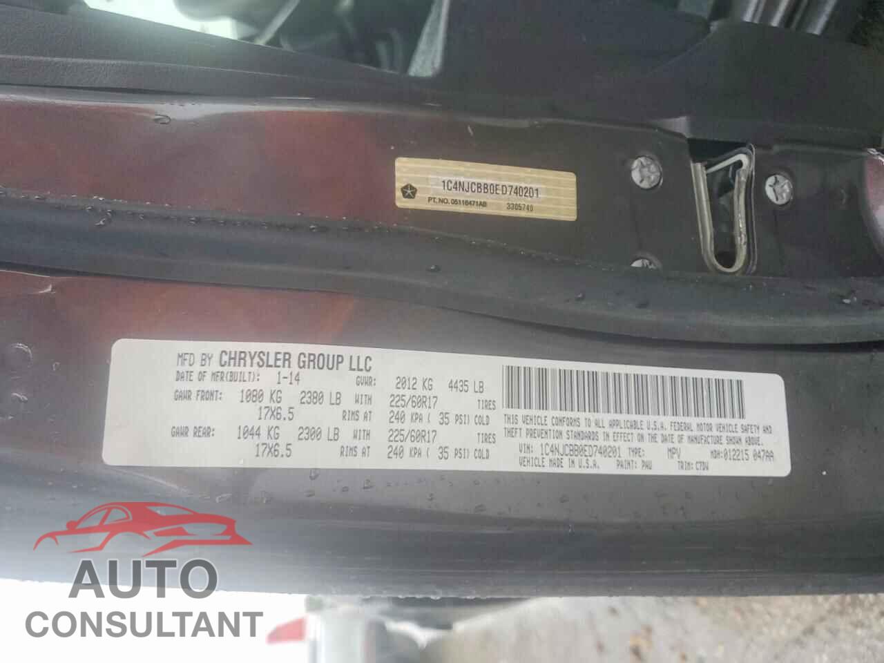 JEEP COMPASS 2014 - 1C4NJCBB0ED740201