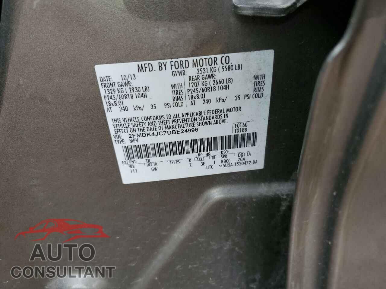 FORD EDGE 2013 - 2FMDK4JC7DBE24996