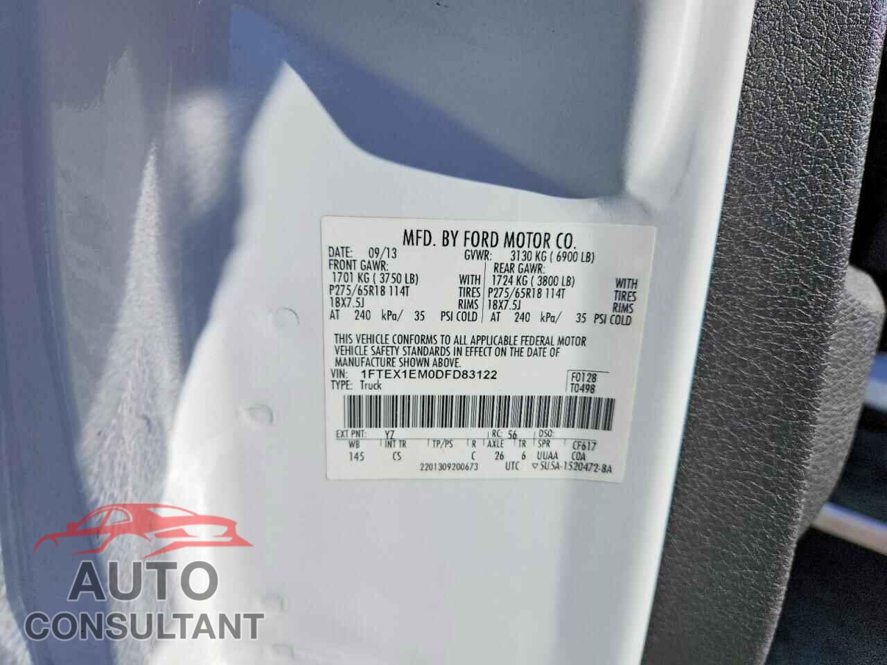 FORD F150 2013 - 1FTEX1EM0DFD83122