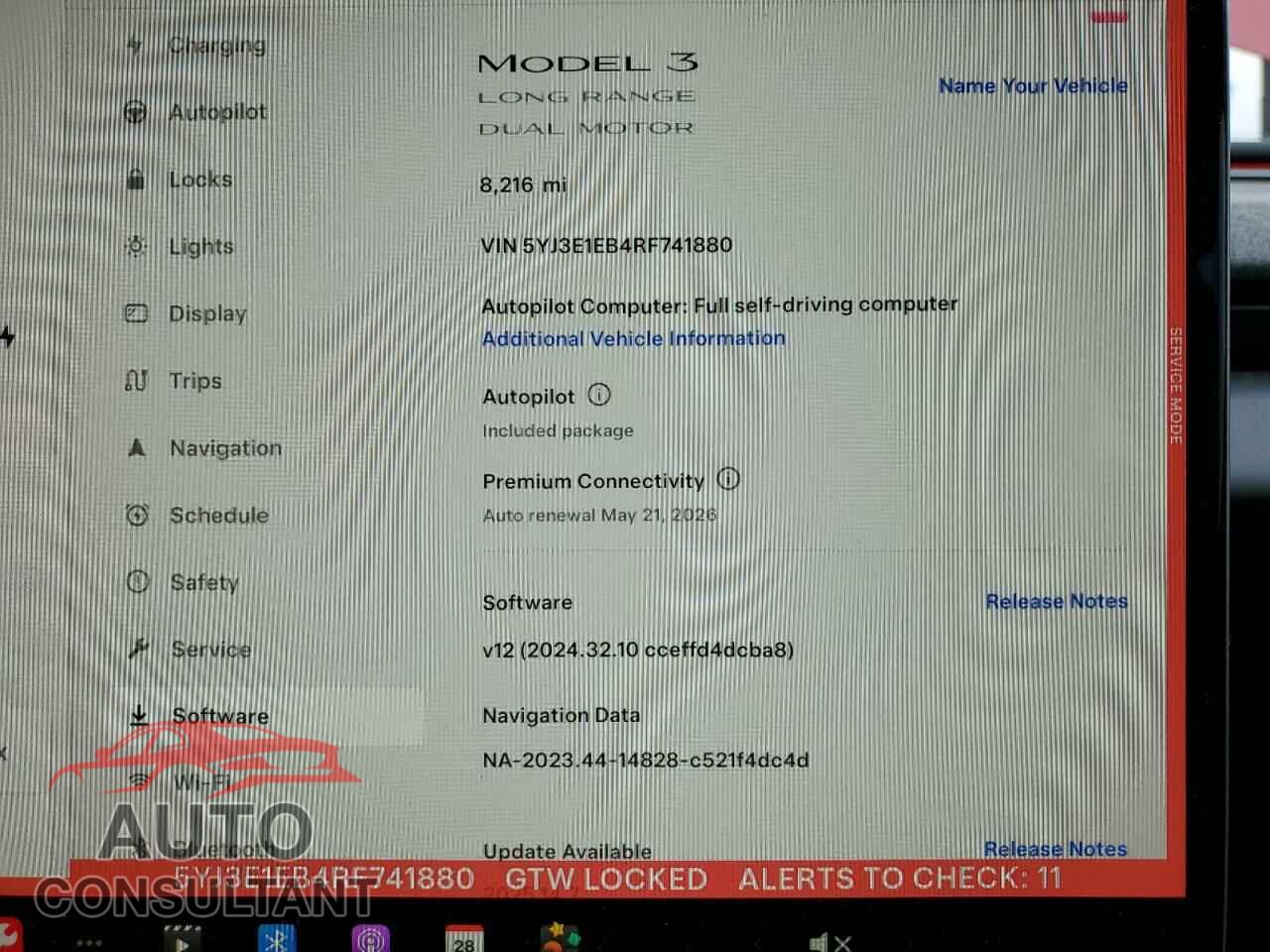 TESLA MODEL 3 2024 - 5YJ3E1EB4RF741880