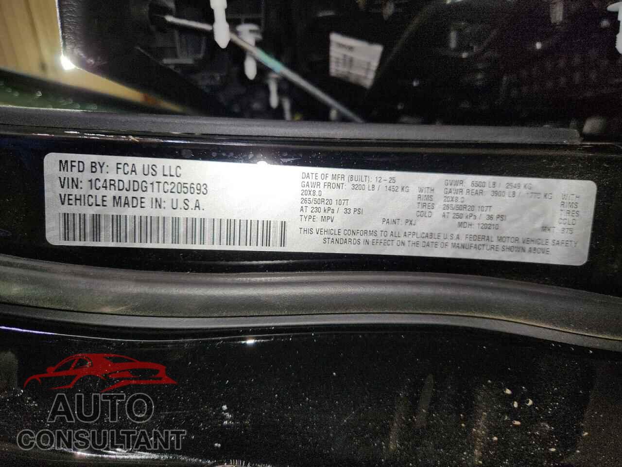 DODGE DURANGO 2026 - 1C4RDJDG1TC205693