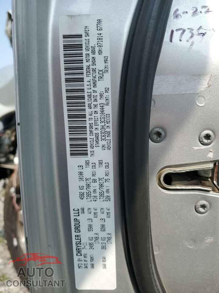 DODGE RAM 3500 2012 - 3C63D3HL3CG104443