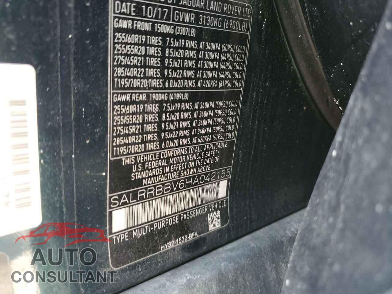 LAND ROVER DISCOVERY 2017 - SALRRBBV6HA042155