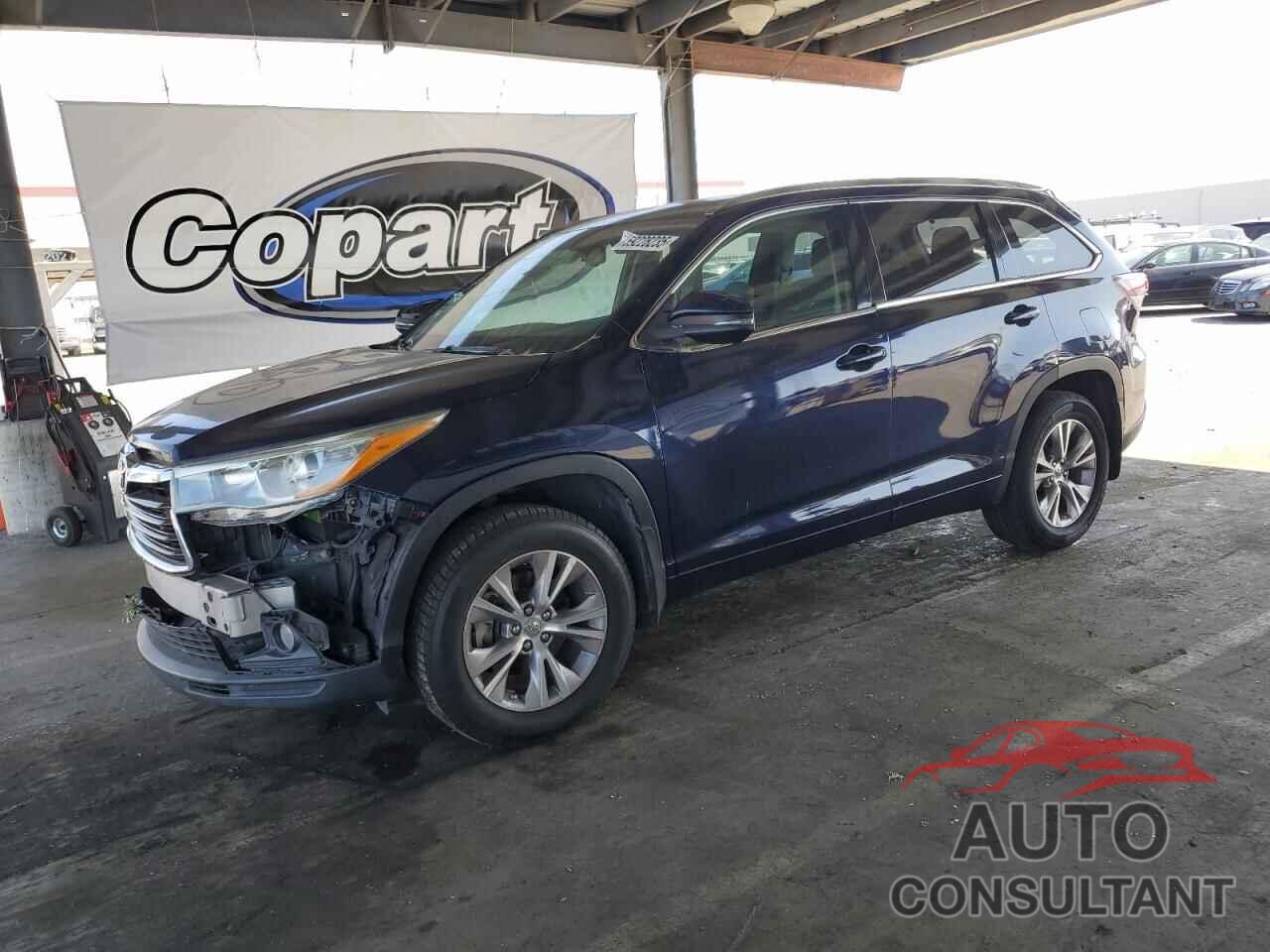 TOYOTA HIGHLANDER 2015 - 5TDJKRFH9FS124662