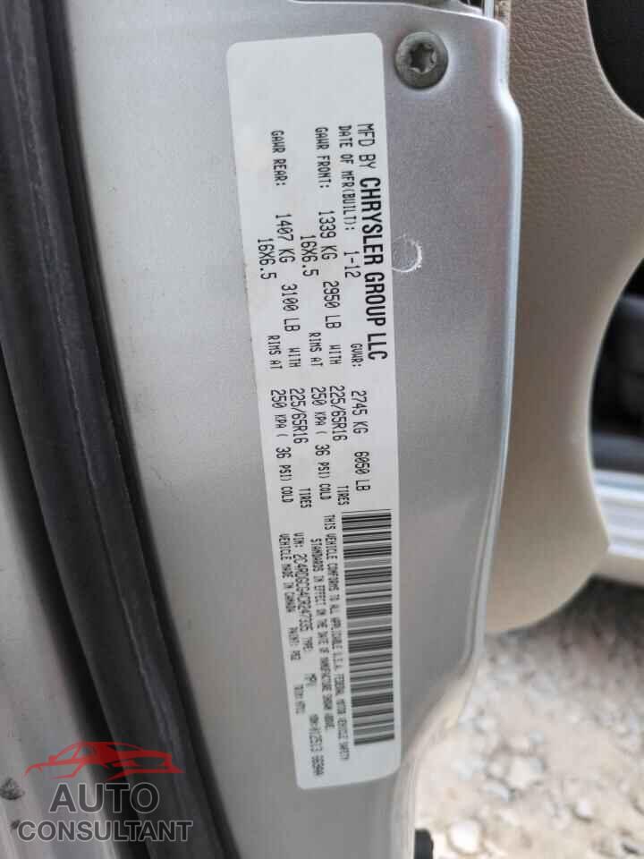 DODGE CARAVAN 2012 - 2C4RDGCG4CR247335