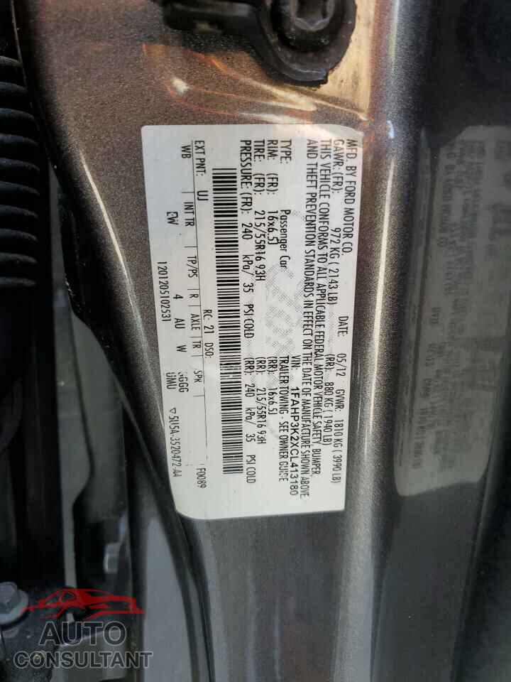 FORD FOCUS 2012 - 1FAHP3K2XCL413180