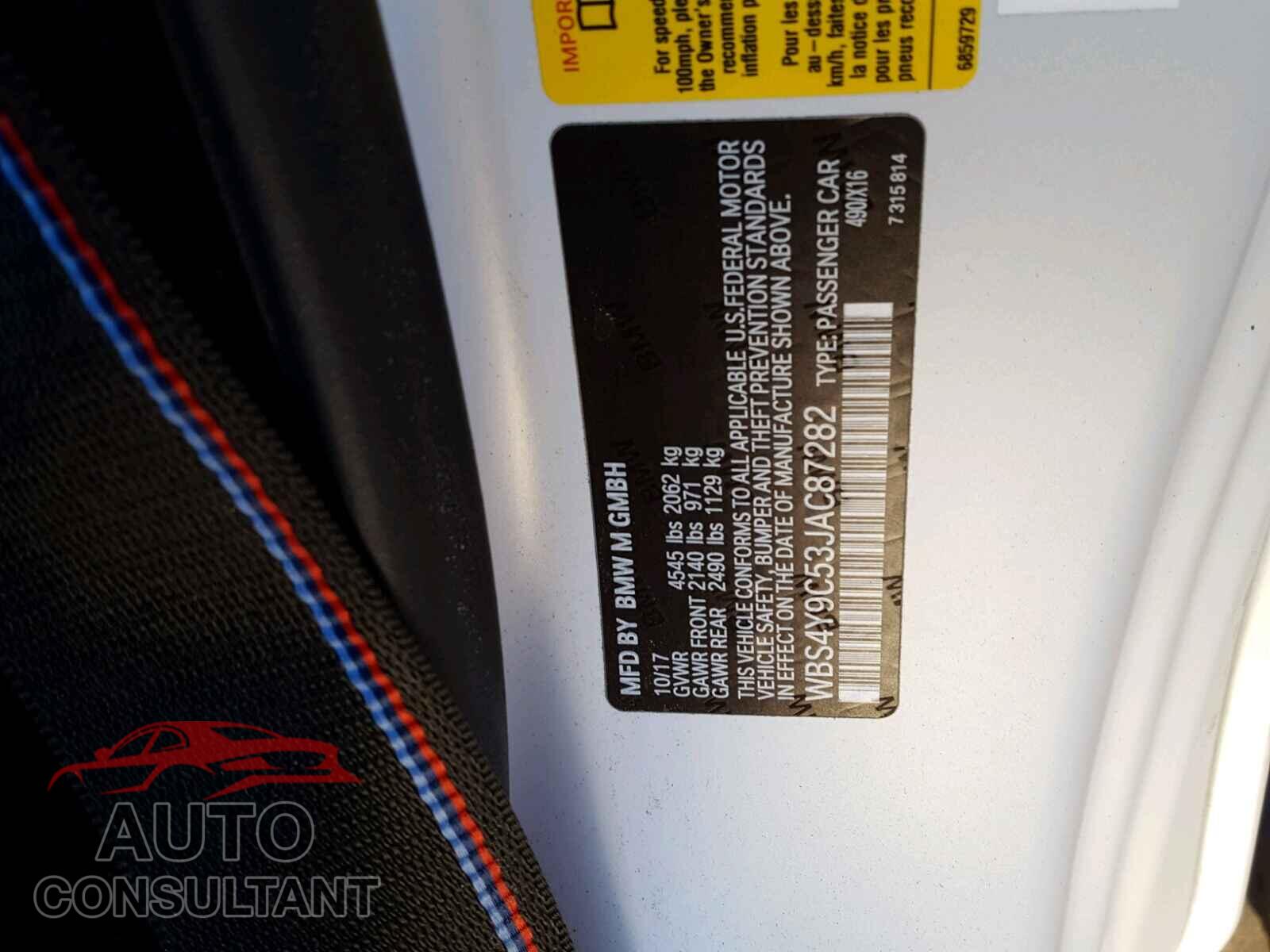 BMW M4 2018 - WBS4Y9C53JAC87282