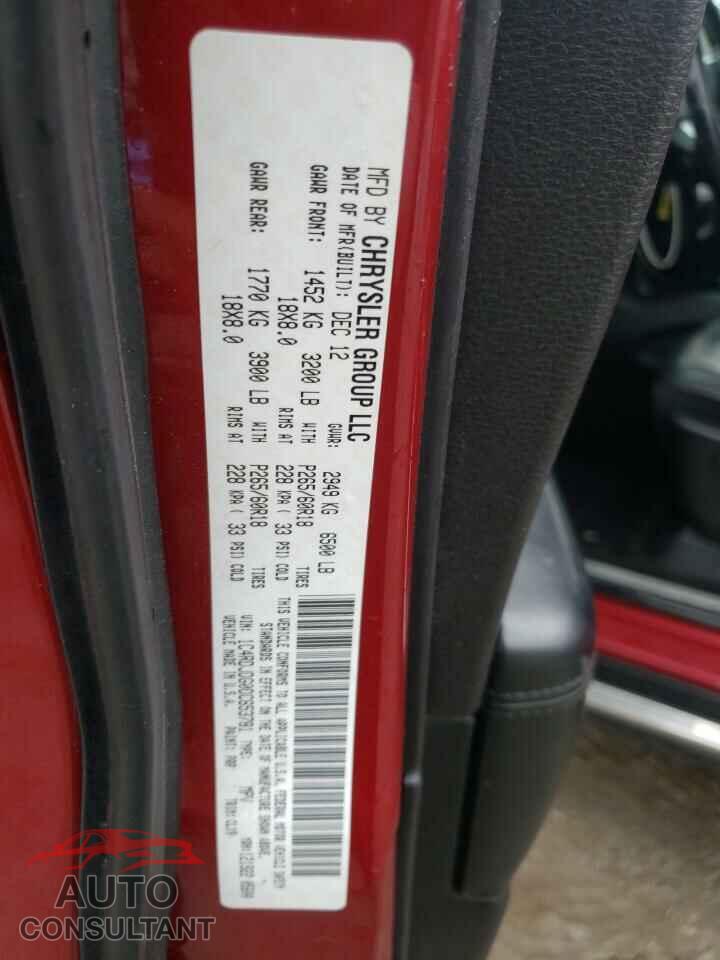 DODGE DURANGO 2013 - 1C4RDJDG0DC653781