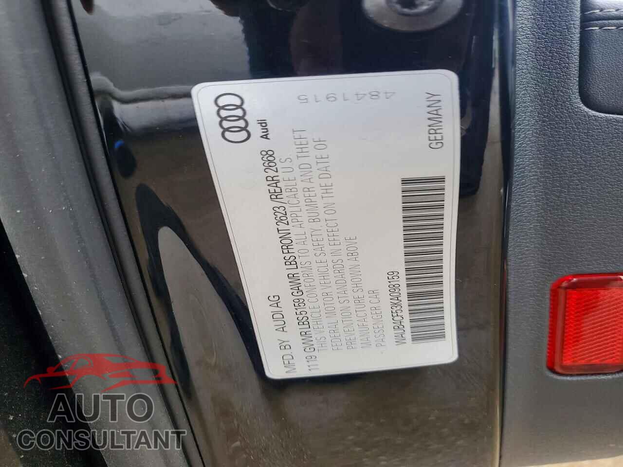 AUDI S5/RS5 2019 - WAUB4CF53KA098159
