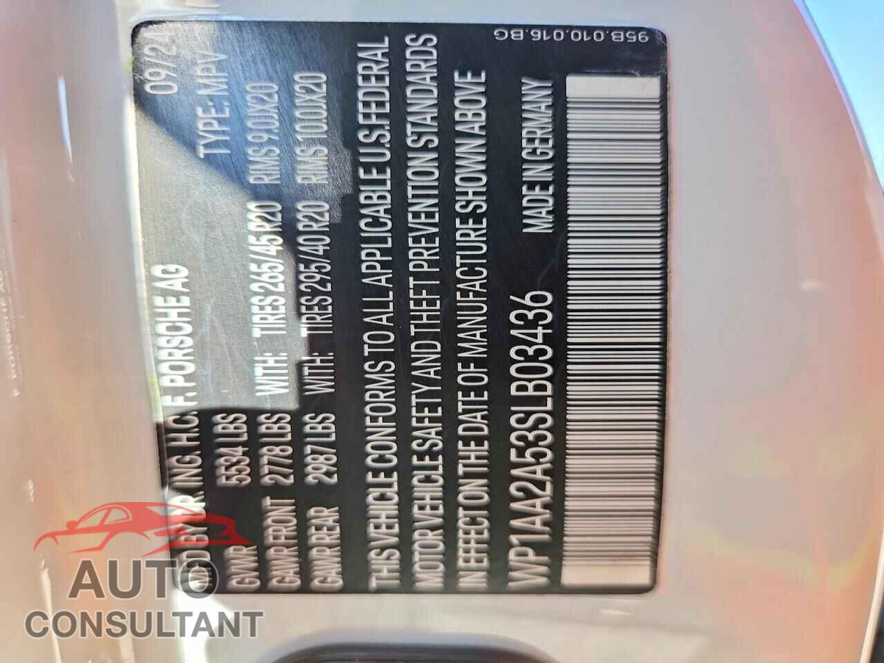 PORSCHE MACAN 2025 - WP1AA2A53SLB03436
