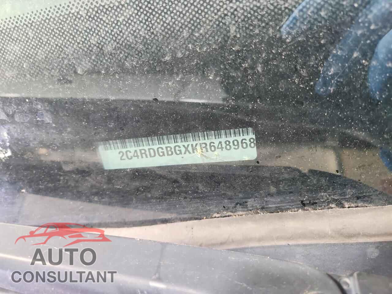 DODGE CARAVAN 2019 - 2C4RDGBGXKR648968