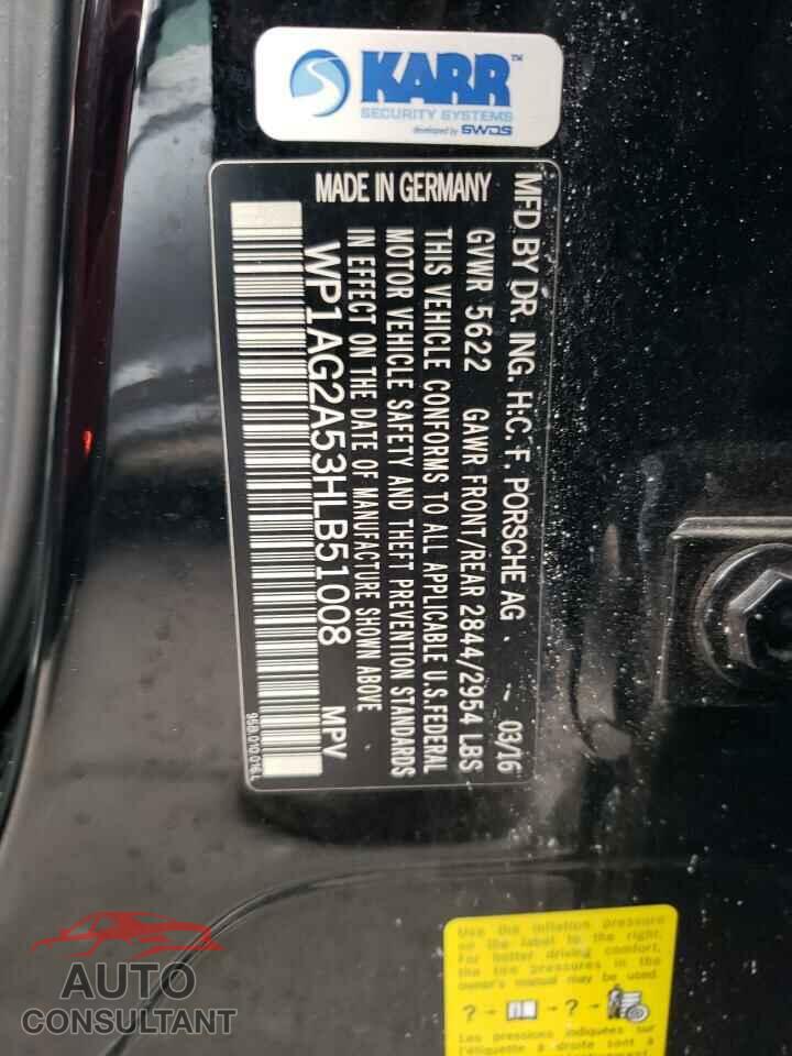 PORSCHE MACAN 2017 - WP1AG2A53HLB51008
