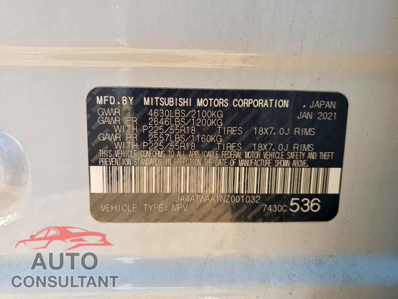MITSUBISHI ECLIPSE 2022 - JA4ATWAA1NZ001032