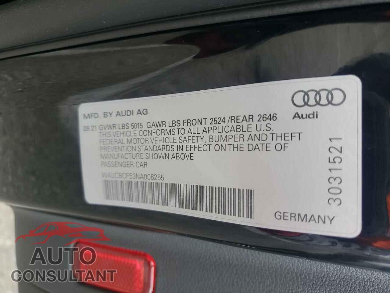 AUDI A5 2022 - WAUCBCF53NA006255