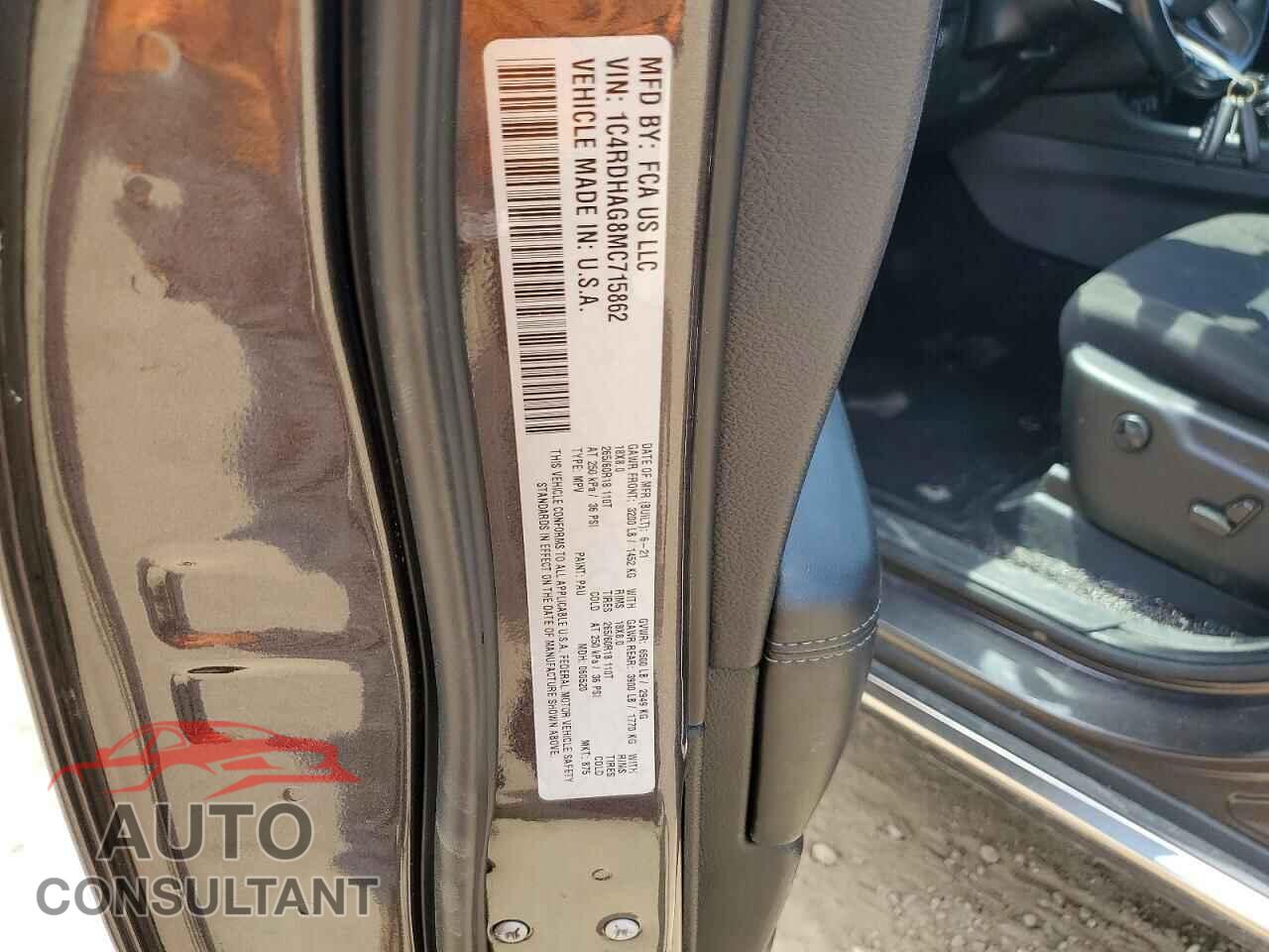 DODGE DURANGO 2021 - 1C4RDHAG8MC715862
