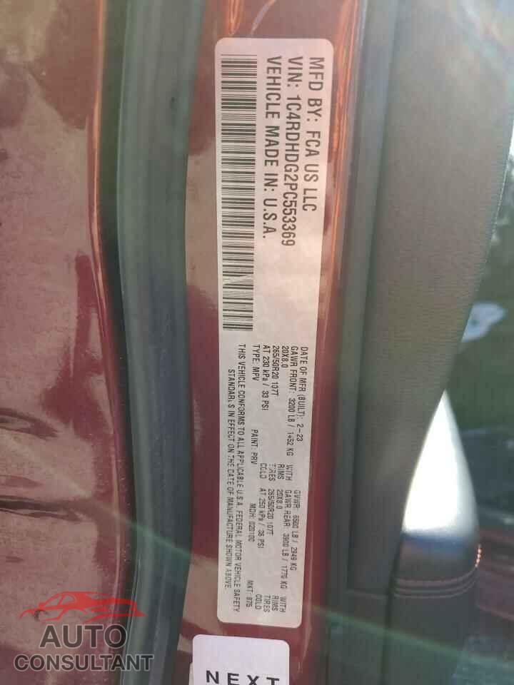 DODGE DURANGO 2023 - 1C4RDHDG2PC553369