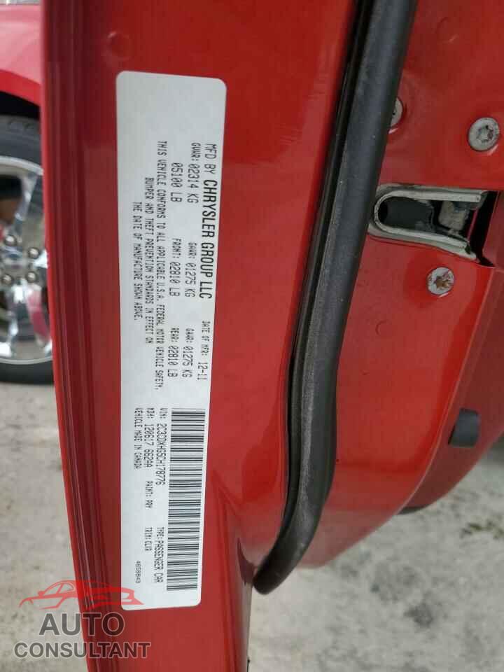 DODGE CHARGER 2012 - 2C3CDXHG5CH178776