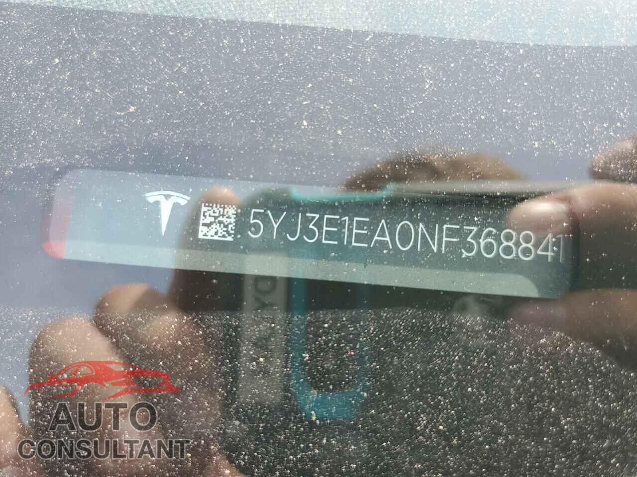 TESLA MODEL 3 2022 - 5YJ3E1EA0NF368841