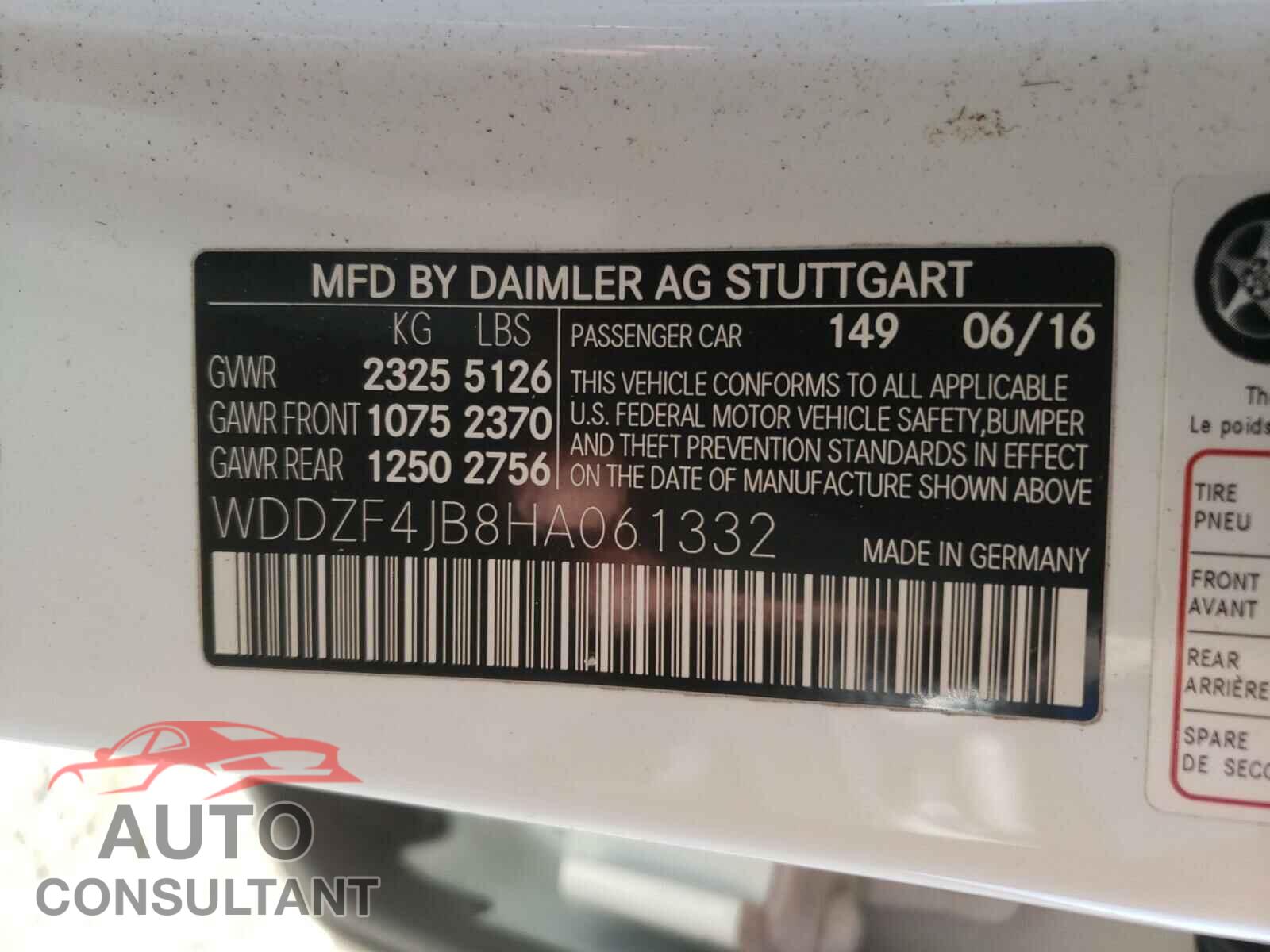 MERCEDES-BENZ E CLASS 2017 - WDDZF4JB8HA061332