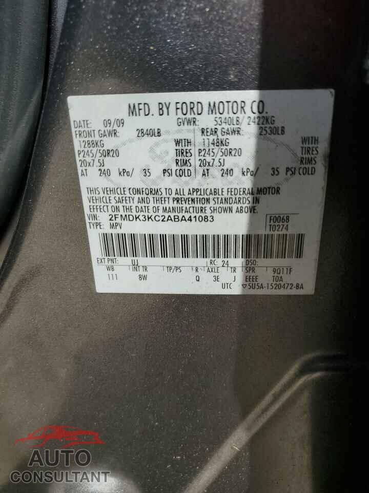 FORD EDGE 2010 - 2FMDK3KC2ABA41083