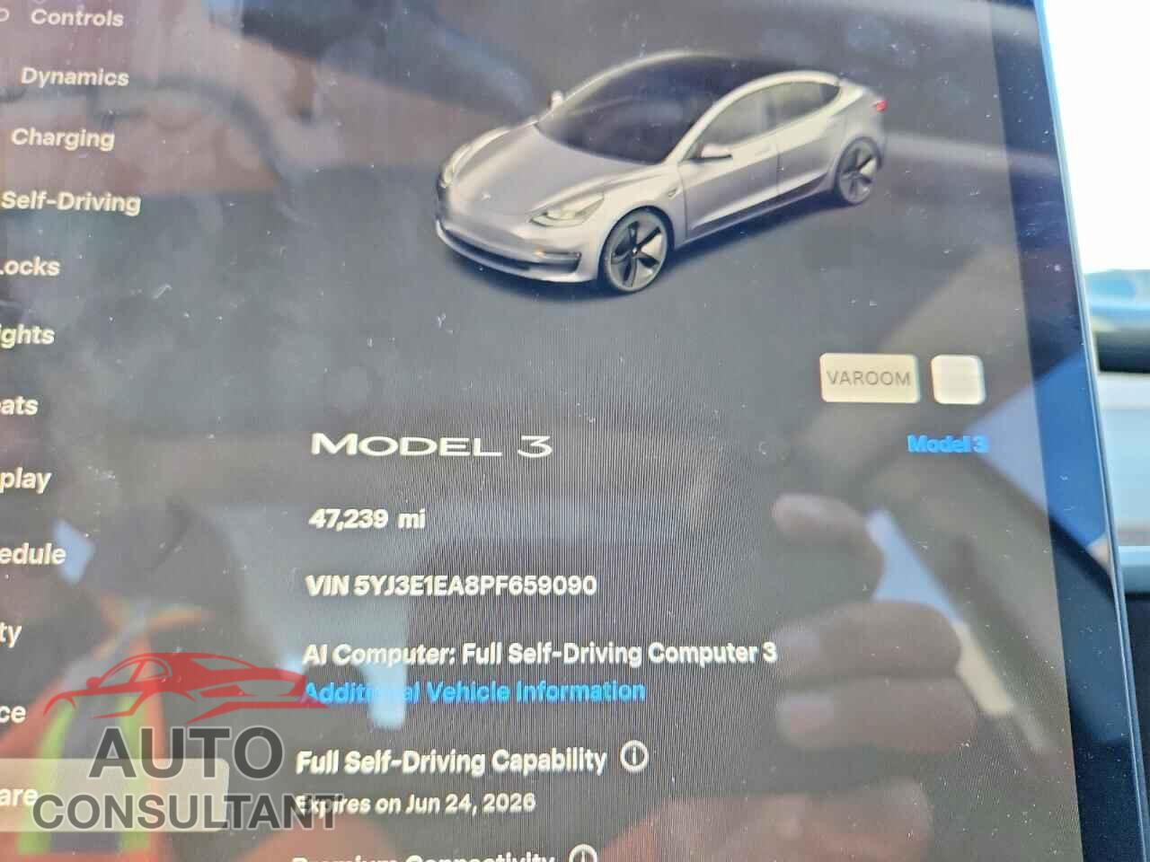 TESLA MODEL 3 2023 - 5YJ3E1EA8PF659090