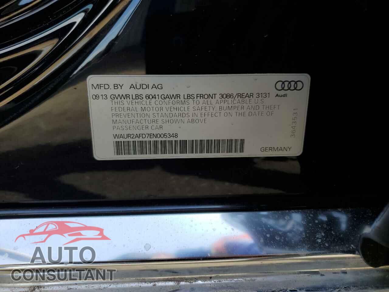 AUDI A8 2014 - WAUR2AFD7EN005348
