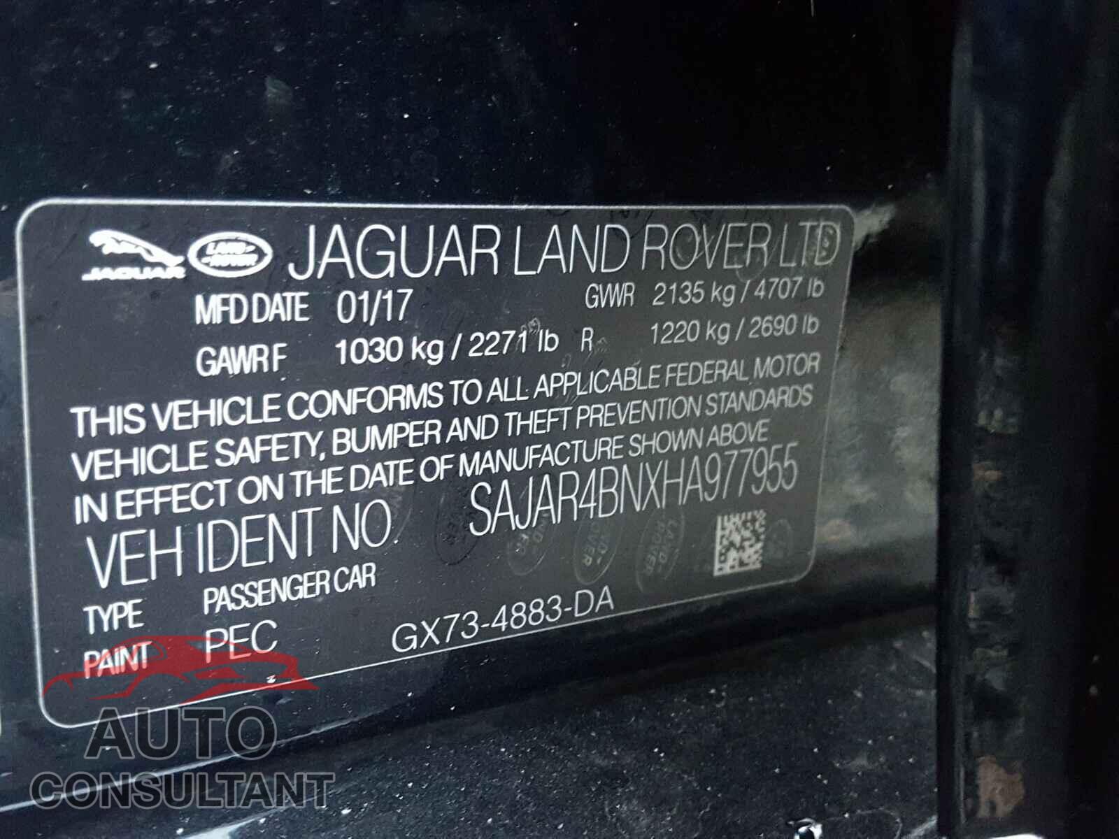 JAGUAR XE 2017 - SAJAR4BNXHA977955