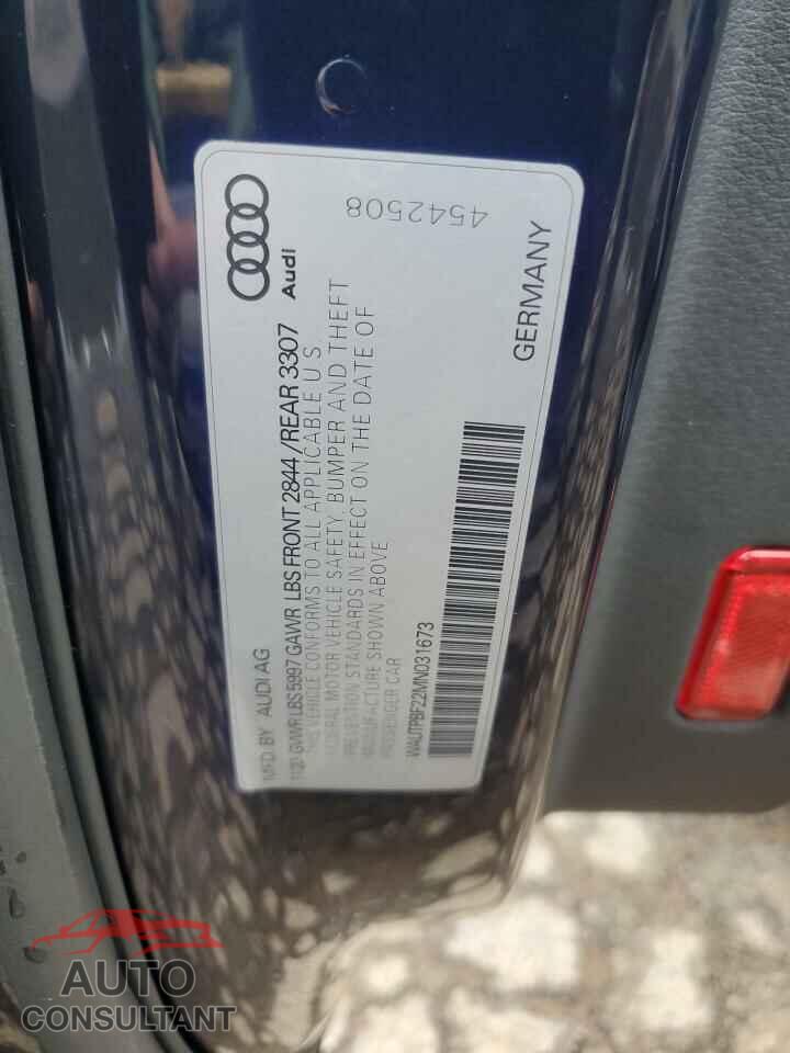 AUDI A7 2021 - WAUTPBF22MN031673