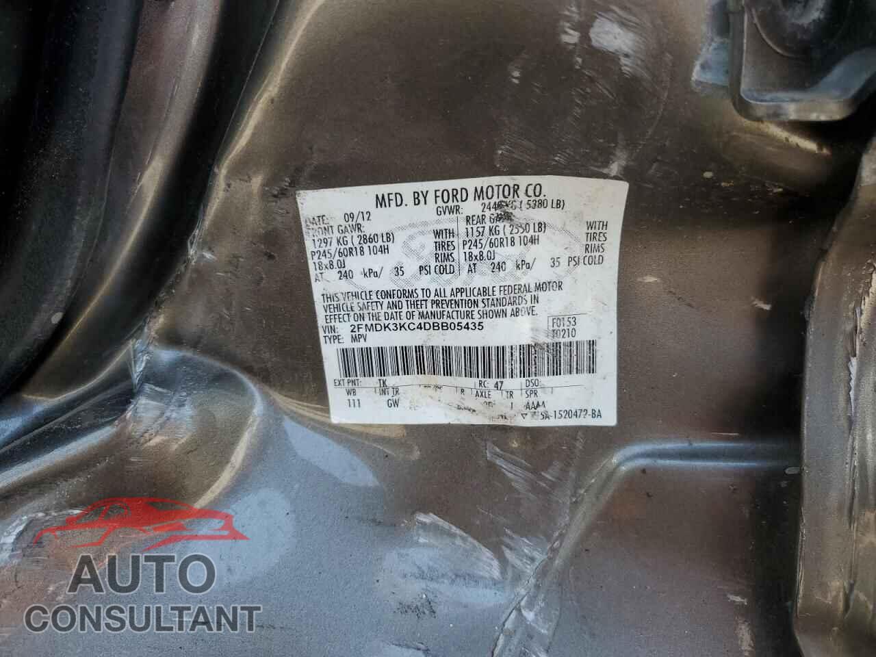 FORD EDGE 2013 - 2FMDK3KC4DBB05435