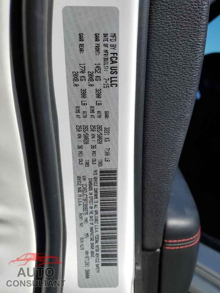 DODGE DURANGO 2015 - 1C4SDJCT9FC939275