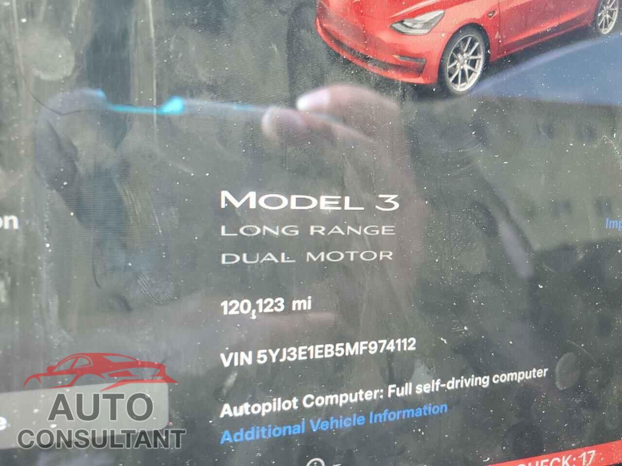 TESLA MODEL 3 2021 - 5YJ3E1EB5MF974112