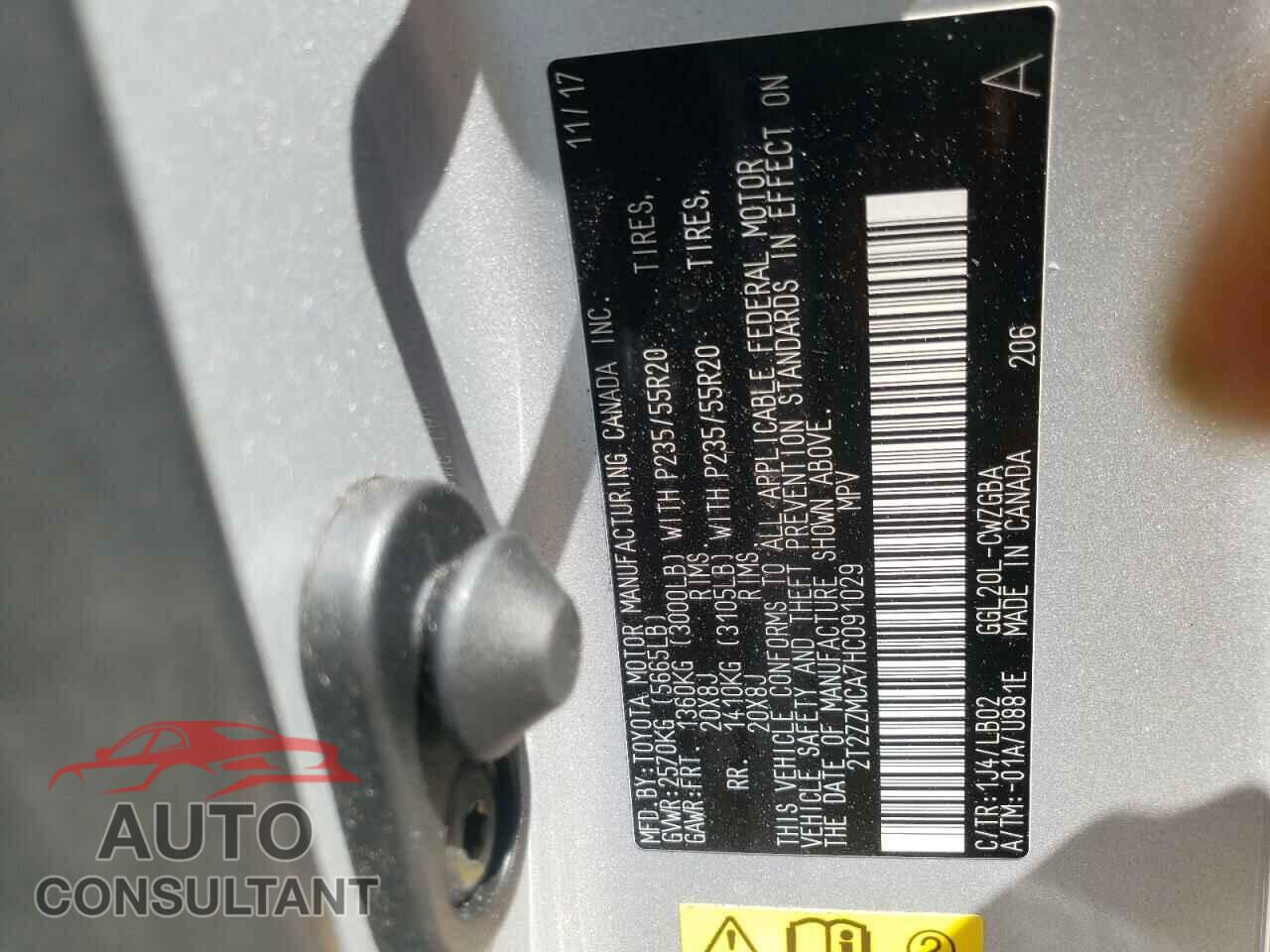 LEXUS RX350 2017 - 2T2ZZMCA7HC091029