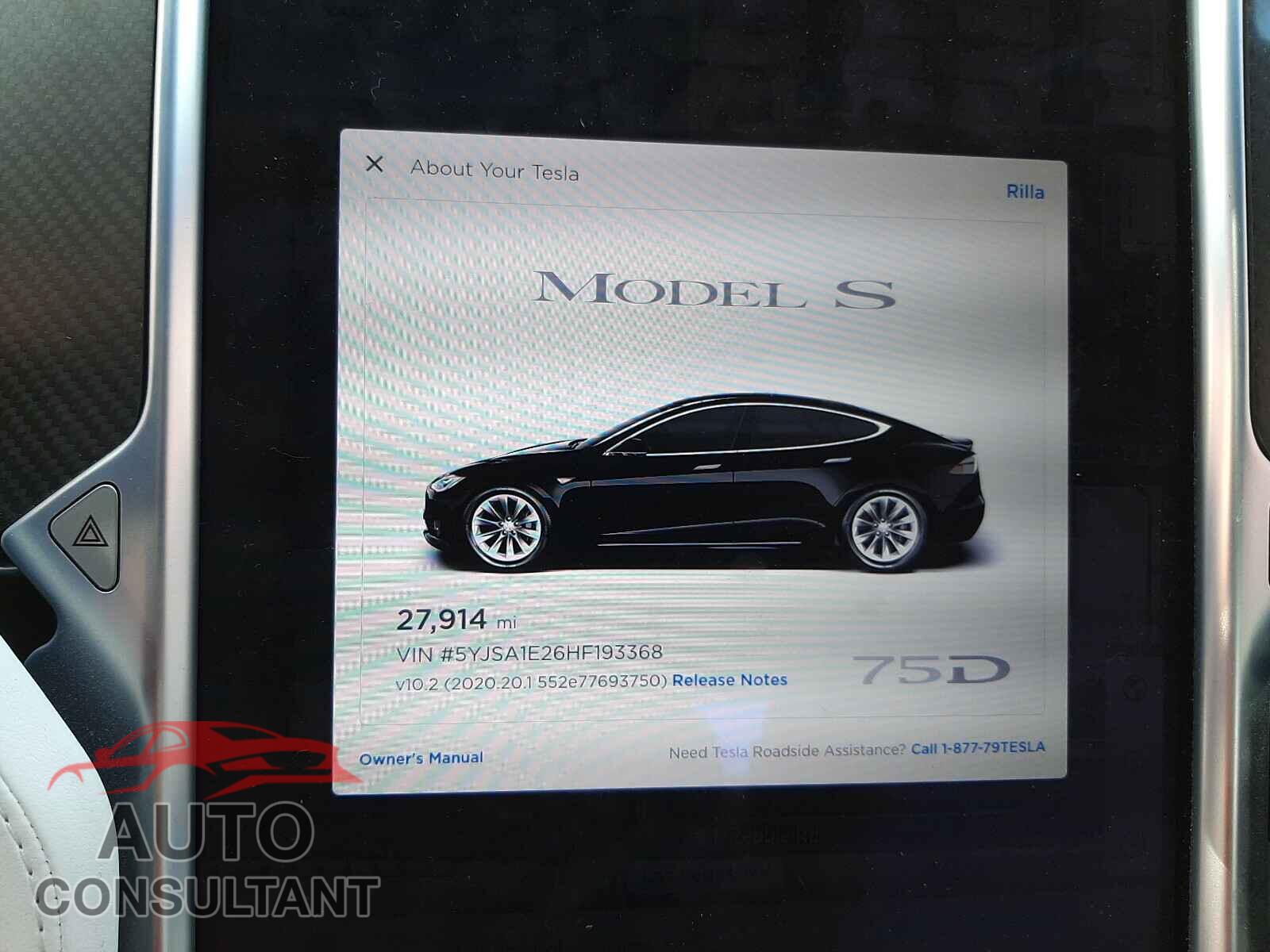 TESLA MODEL S 2017 - 5YJSA1E26HF193368