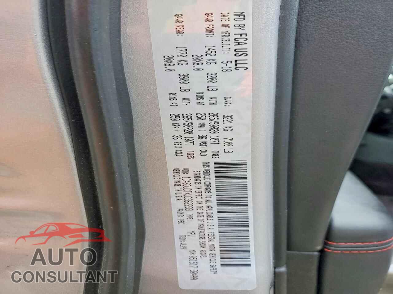 DODGE DURANGO 2018 - 1C4SDJCTXJC362233