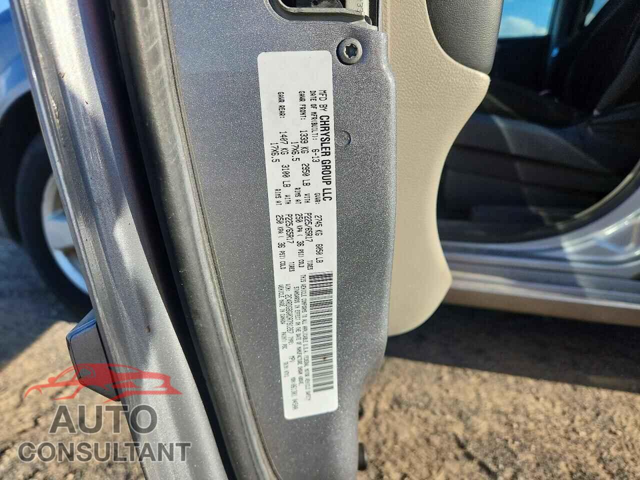 DODGE CARAVAN 2013 - 2C4RDGBG0DR791267