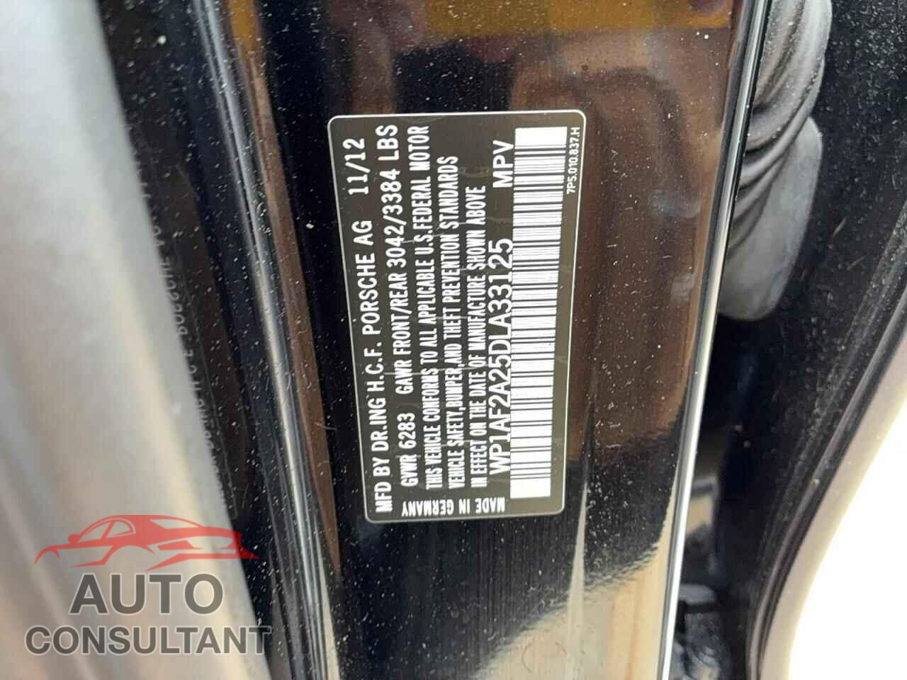 PORSCHE CAYENNE 2013 - WP1AF2A25DLA33125