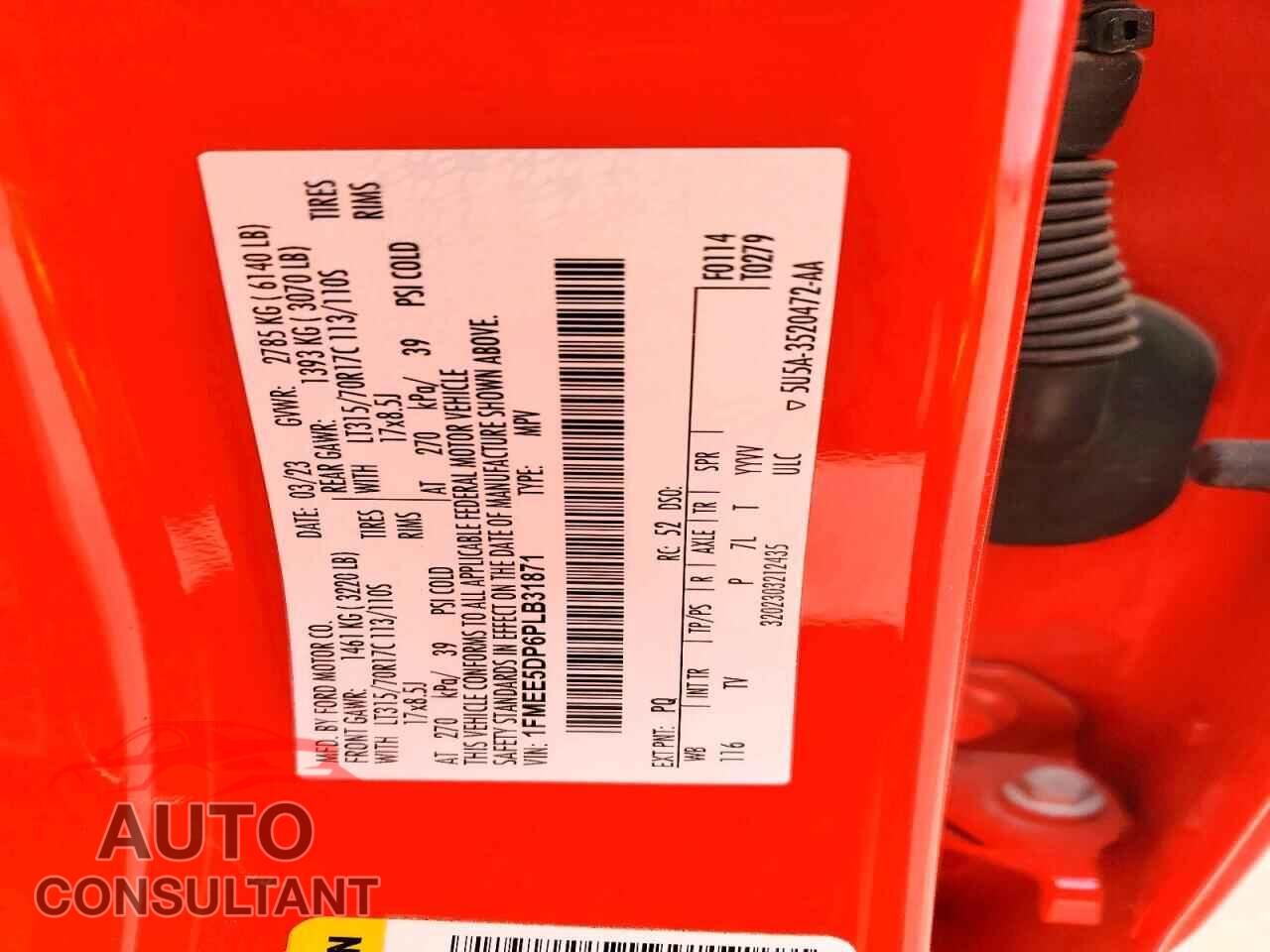 FORD BRONCO 2023 - 1FMEE5DP6PLB31871