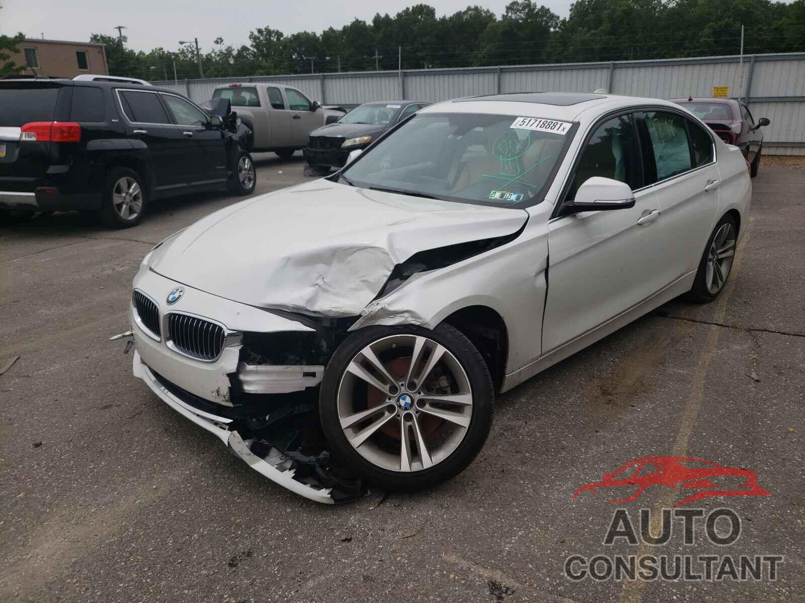 BMW 3 SERIES 2017 - WBA8D9G53HNU60942