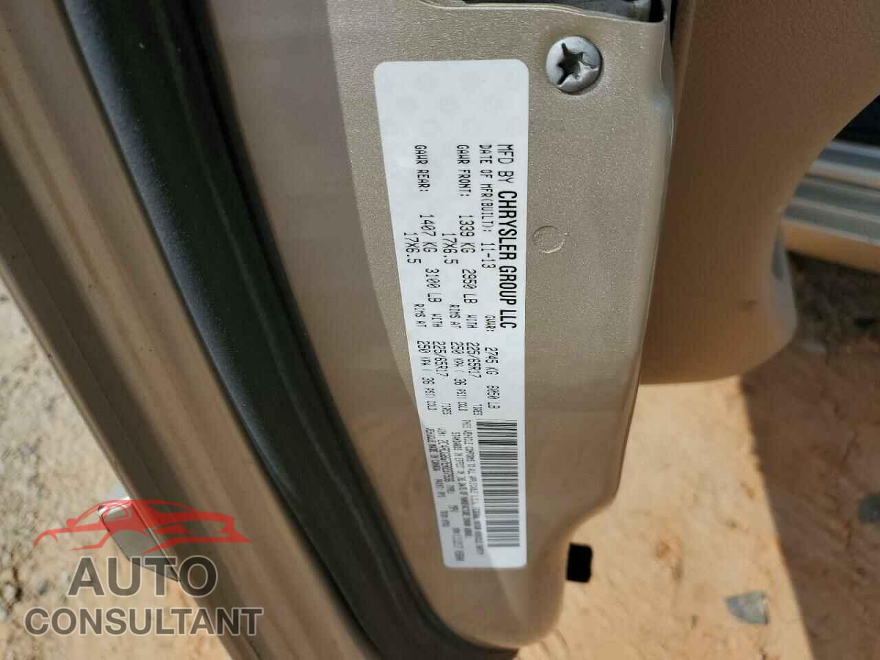 DODGE CARAVAN 2014 - 2C4RDGBG7ER237936