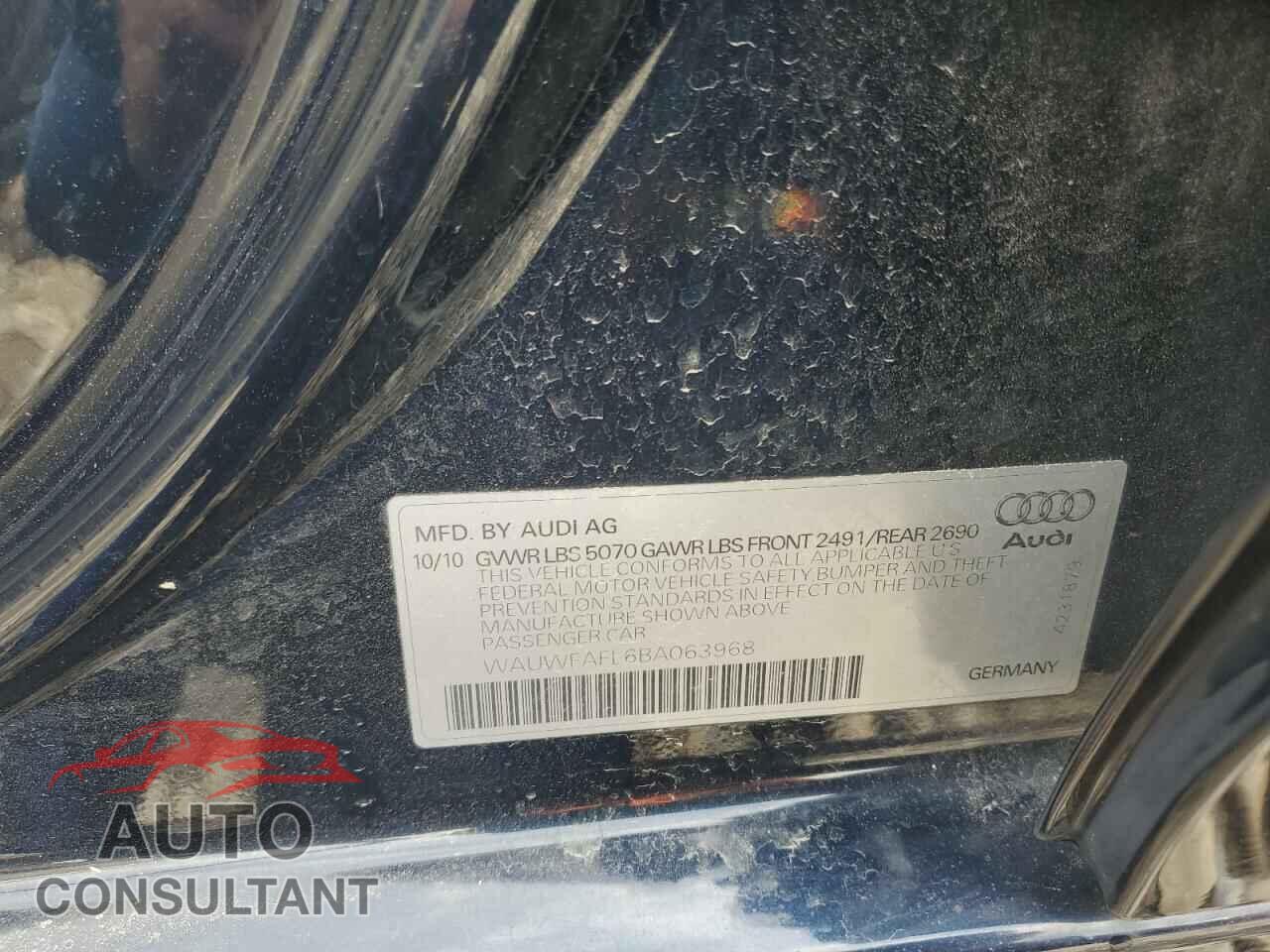 AUDI A4 2011 - WAUWFAFL6BA063968