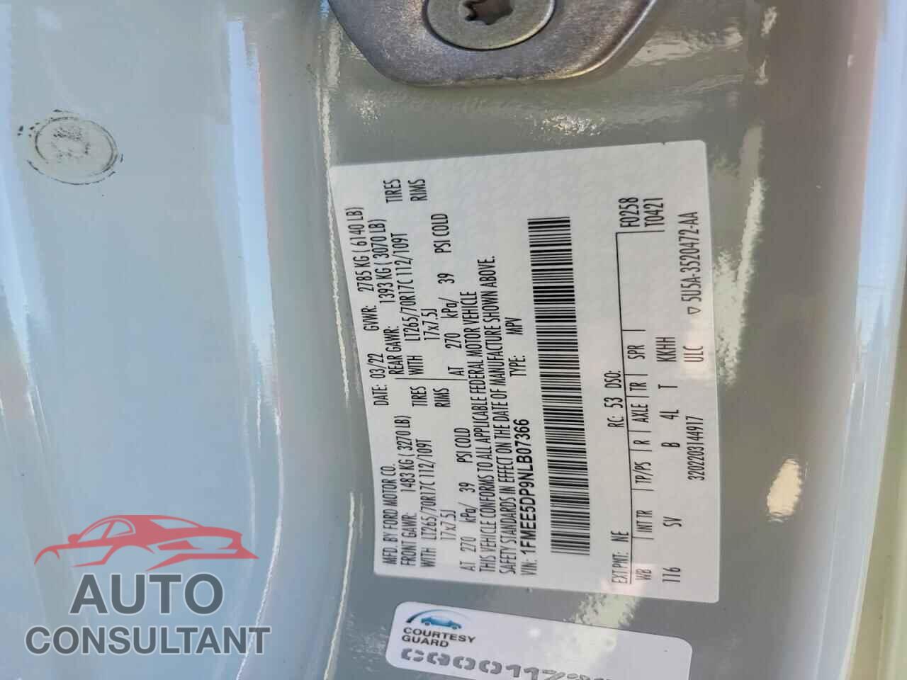 FORD BRONCO 2022 - 1FMEE5DP9NLB07366