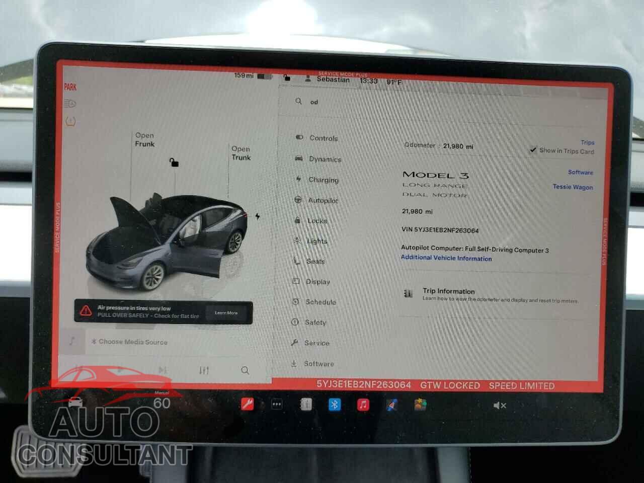 TESLA MODEL 3 2022 - 5YJ3E1EB2NF263064